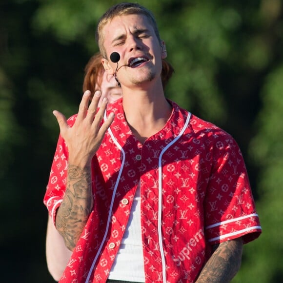 Justin Bieber en concert au British Summer Time à Hyde Park à Londres, le 2 juillet 2017