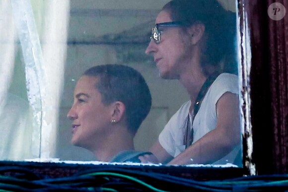 Exclusif -  Kate Hudson se rase la tête pour le tournage d'un film à Los Angeles, le 25 juillet 2017