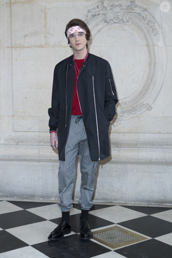 Gabriel-Kane Day-Lewis au photocall du défilé de mode "Christian Dior", collection prêt-à-porter Automne-Hiver 2017-2018 au musée Rodin à Paris, le 3 Mars 2017.© Olivier Borde/Bestimage  People at Christian Dior fashion show Fall-Winter ready-to-wear 2017-2018 at the Rodin museum in Paris, on March 3, 2017.03/03/2017 - Paris