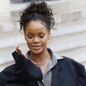 Rihanna Au palais de l'Elysée, où elle a été reçue par le président, à Paris. Le 26 juillet 2017 © Alain Guizard / Bestimage