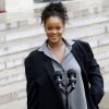 Rihanna (en Dior) au palais de l'Elysée, où elle a été reçue par le président, à Paris. Le 26 juillet 2017 © Alain Guizard / Bestimage