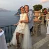 Cristina Cordula et son mari Frédéric Cassin à Capri. Juin 2017.