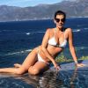Cristina Cordula en bikini, pendant ses vacances en Corse, août 2016