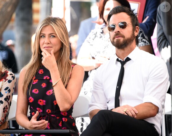 Jennifer Aniston et son mari Justin Theroux - Jason Bateman reçoit son étoile sur le Walk of Fame à Hollywood, le 26 juillet 2017