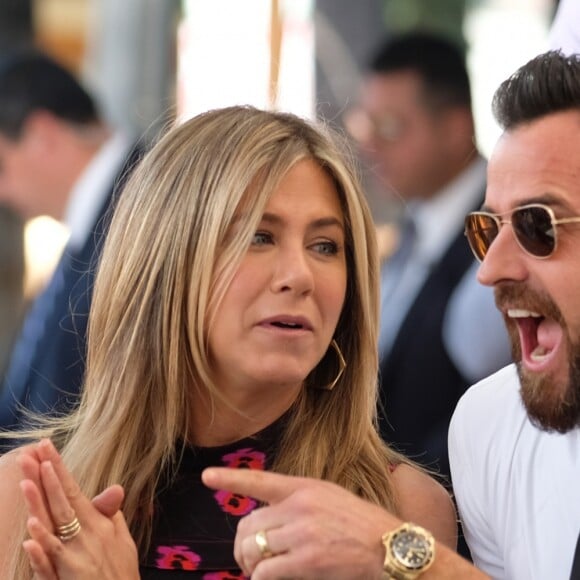 Jennifer Aniston et son mari Justin Theroux - Jason Bateman reçoit son étoile sur le Walk of Fame à Hollywood, le 26 juillet 2017