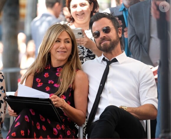 Jennifer Aniston et son mari Justin Theroux - Jason Bateman reçoit son étoile sur le Walk of Fame à Hollywood, le 26 juillet 2017