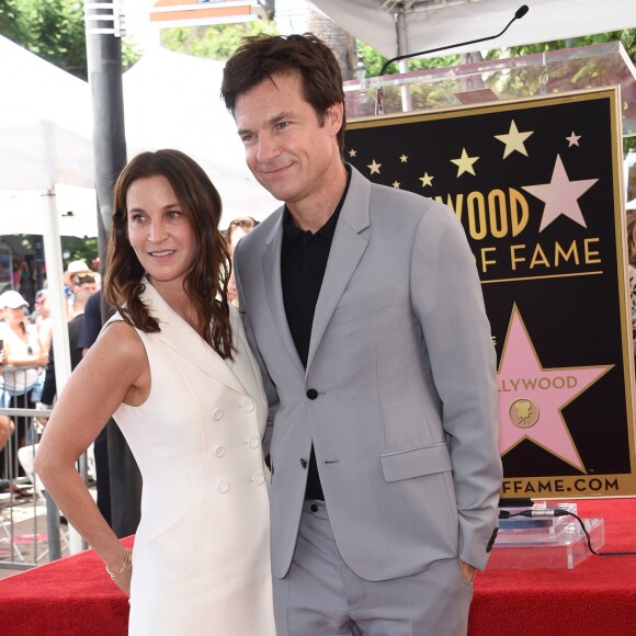 Jason Bateman avec sa femme Amanda Anka - Jason Bateman reçoit son étoile sur le Walk of Fame à Hollywood, le 26 juillet 2017