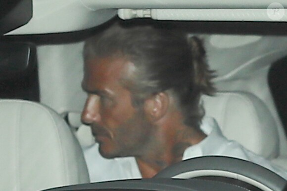 David et Victoria Beckham sont allés dîner avec Eva Longoria et José Baston au restaurant Giorgio Baldi à Santa Monica le 29 juillet 2017. À leur sortie ils se sont cachés des photographes.