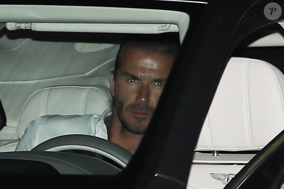 David et Victoria Beckham sont allés dîner avec Eva Longoria et José Baston au restaurant Giorgio Baldi à Santa Monica le 29 juillet 2017. À leur sortie ils se sont cachés des photographes.