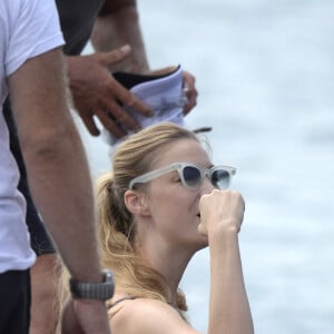 Beatrice Borromeo était présente à Palma de Majorque le 2 août 2017 pour encourager son mari Pierre Casiraghi lors de son entrée en lice avec Malizia dans la 36e Copa del Rey MAPFRE, dans la catégorie GC32.