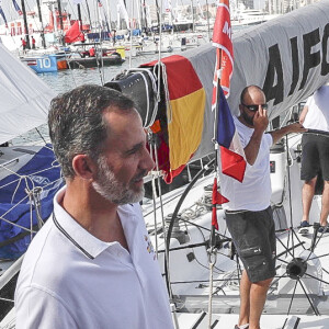 Pierre Casiraghi est venu saluer le roi Felipe VI d'Espagne le 3 août 2017 lors de la 36e Copa del Rey à Palma de Majorque.