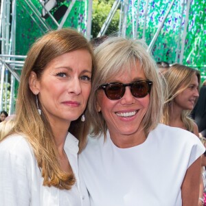 Anne Gravoin et Brigitte Macron - Front Row au défilé de mode "Christian Dior", collection Haute-Couture automne-hiver 2015/2016 au Musée Rodin à Paris, le 6 juillet 2015.