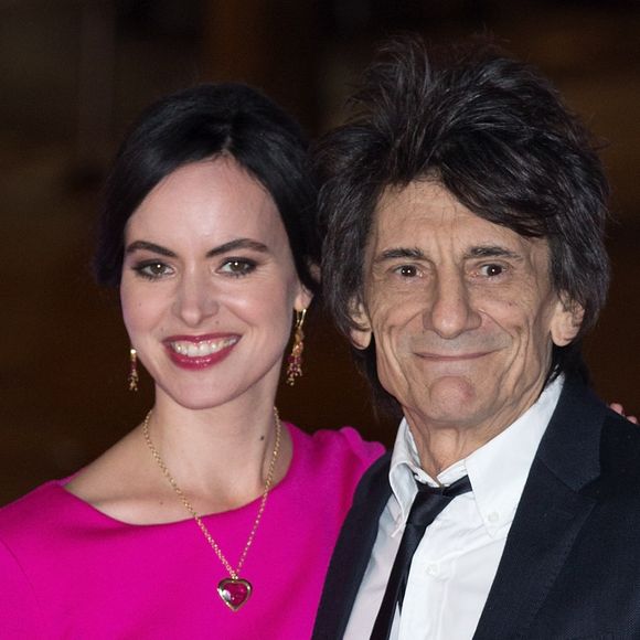 Sally Humphreys et son mari Ronnie Wood - Arrivées people au Tusk Conservation Awards à Londres, le 30 novembre 2016