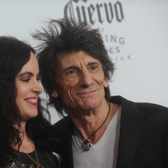 Ronnie Wood et sa femme Sally Humphreys - Ouverture de l'exposition "Rolling Stones Exhibitionism" à l'Industria Superstudio à New York le 15 novembre 2016.