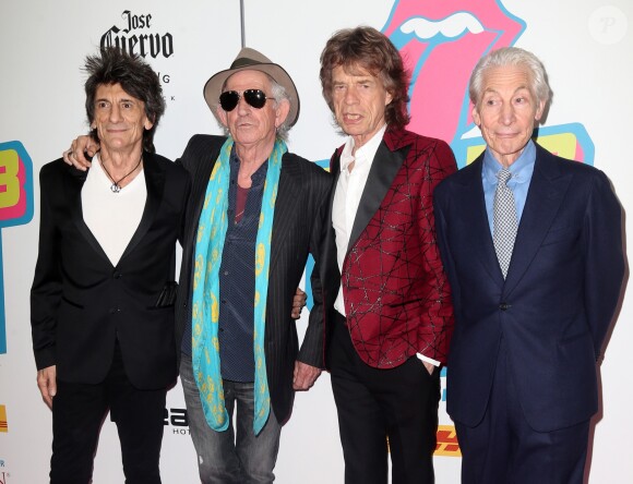 Ronnie Wood, Keith Richards, Mick Jagger et Charlie Watts - People à la soirée "Cuervo: The Rolling Stones Tour Pick" à New York. Le 15 novembre 2016