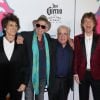 Ronnie Wood, Keith Richards, Martin Scorsese, Mick Jagger, Charlie Watts à l'exposition des Rolling Stones à New York, le 15 novembre 2016