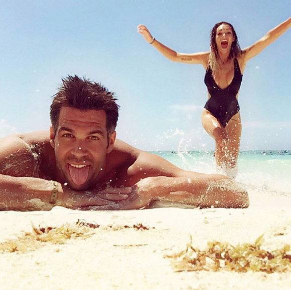 Emilie Nef Naf et Bruno Cerella à Playa Del Carmen, au Mexique, juillet 2016.