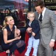 Chris Pratt avec sa femme Anna Faris et leur fils Jack - Chris Pratt reçoit son étoile sur le Walk of Fame à Hollywood le 21 avril 2017.