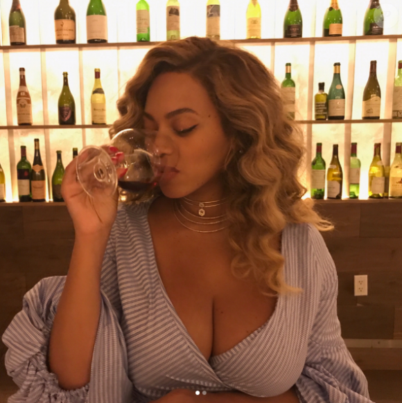 Beyoncé lors d'une soirée au restaurant avec Jay Z le 3 août 2017