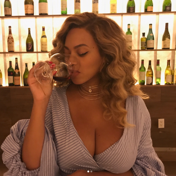 Beyoncé lors d'une soirée au restaurant avec Jay Z le 3 août 2017