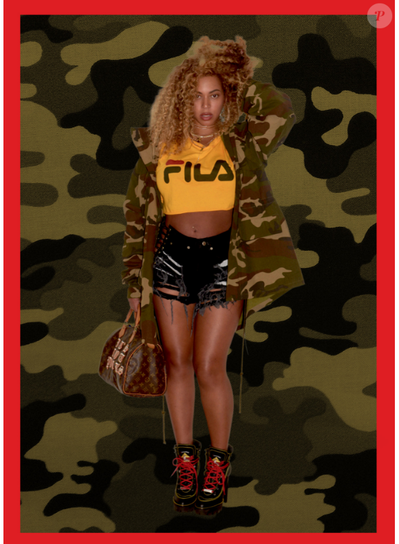 Beyoncé sur une photo publiée sur son site internet le 9 août 2017. Deux mois après la naissance de ses jumeaux, la chanteuse affiche fièrement sa silhouette post-grossesse.