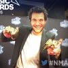 Amir récompensé lors de la cérémonie des NRJ Music Awards, à Cannes, le 12 novembre 2016.