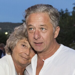 Exclusif - Jacqueline Franjou et Nicolas Briançon en marge du concert de Véronique Sanson "Dignes, Dingues, Donc..." lors du Festival de Ramatuelle, France, le 11 août 2017. © Cyril Bruneau/Festival de Ramatuelle/Bestimage