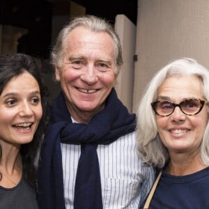 Exclusif - Salomé Lelouch, William Leymergie et sa femme Maryline en marge de la représentation de la pièce de théâtre "Politiquement correct " lors du Festival de Ramatuelle, France, le 9 août 2017. © Cyril Bruneau/Festival de Ramatuelle/Bestimage