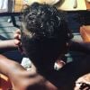 Black M partage une photo de son fils de 5 ans, qu'il surnomme Mowgli, à l'occasion de la fin de leurs vacances à Bali. Instagram, le 16 août 2016.