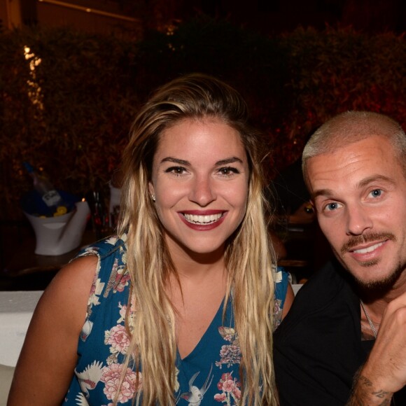 Exclusif - Sophie Tapie et M. Pokora (Matt Pokora) - Soirée Eleven Paris au VIP Room à Saint-Tropez, le 15 août 2017 © Rachid Bellak/Bestimage
