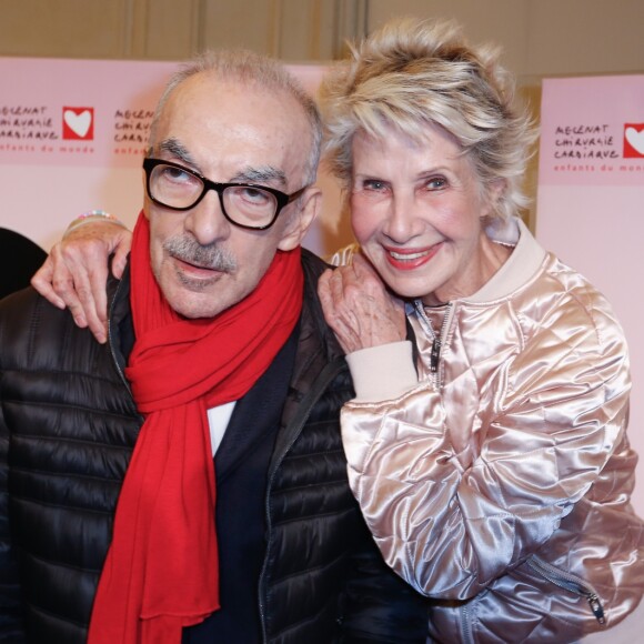 Danièle Gilbert et Patrick Scemama lors du Gala du Coeur donné au profit de l'association Mécénat Chirurgie Cardiaque, avec un récital du pianiste Miroslav Kultyshev à la Salle Gaveau à Paris le 30 janvier 2017. © Philippe Doignon/Bestimage