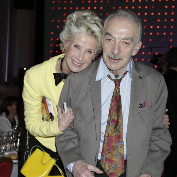 Danièle Gilbert et son mari Patrick Scemama à l'élection Miss Prestige national 2015 au "Royal Palace" à Kirrwiller, le 18 janvier 2015.