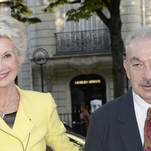 Danièle Gilbert et son mari Patrick Scemama à l'élection Miss Prestige national 2015 au "Royal Palace" à Kirrwiller, le 18 janvier 2015.