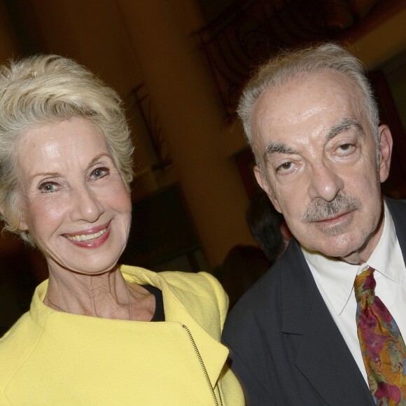 Danièle Gilbert et son mari Patrick Scemama à l'élection Miss Prestige national 2015 au "Royal Palace" à Kirrwiller, le 18 janvier 2015.