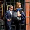 Exclusif - Carla Bruni-Sarkozy et l'ancien président Nicolas Sarkozy quittent un hôtel de New York le 14 juin 2017. Carla a chanté la veille des extraits de son nouvel album "French Touch" dans le club "Le Poisson rouge" dans le quartier de Greenwich.