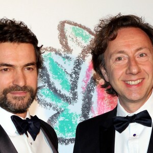 Stéphane Bern et son ex Cyril - Bal de la Rose "Art Deco" à Monaco le 28 mars 2015.