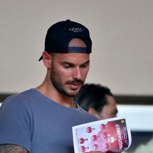 M. Pokora lors du match de Ligue 1 Conforama entre l'AS Monaco et l'Olympique de Marseille (score final : 6-1) au stade Louis II à Monaco le 27 août 2017. © Bruno Bebert/Bestimage