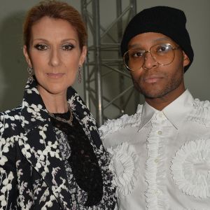 Céline Dion et Law Roach - People Front Row du défilé de mode Haute-Couture automne-hiver 2016/2017 "Giambattista Valli" à Paris le 4 juillet 2016 .