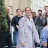 La chanteuse canadienne Céline Dion quitte Paris pour partir en vacances après sa tournée en Europe à guichets fermés, le 10 août 2017© Agence/Bestimage -
