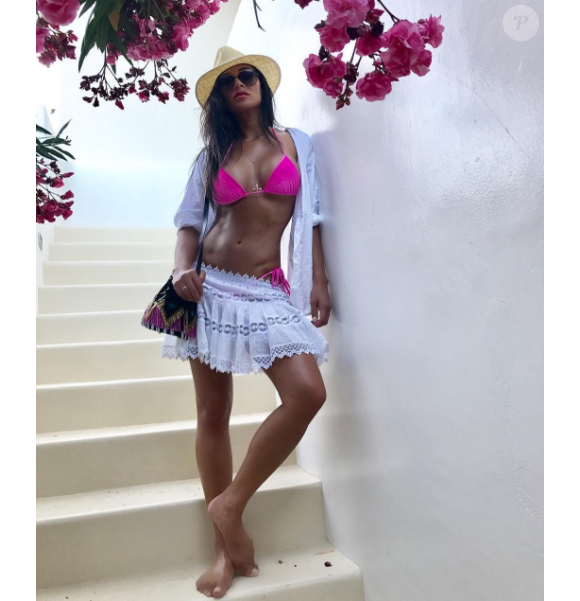 Nicole Scherzinger en Grèce. Juillet 2017.
