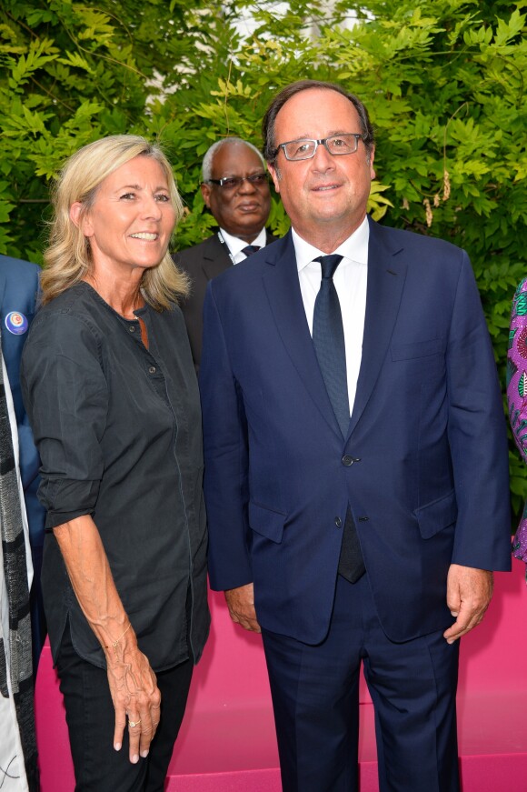 Claire Chazal (jury) et François Hollande (ancien président de la République) - 10ème festival du Film Francophone d'Angoulême à Angoulême, France, le 22 août 2017. © Coadic Guirec/Bestimage
