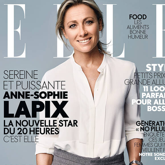 Anne-Sophie Lapix en couverture du magazine ELLE en kiosques le 1er septembre 2017