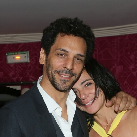Semi-exclusif - Sandra Zeitoun de Matteis (robe Ungaro) avec son compagnon Tomer Sisley - Sandra Zeitoun de Matteis fête son 44ème anniversaire dans le nouveau bar branché de Camille Lacourt, le "Fidèle". Paris, le 4 mai 2017. © CVS / Bestimage
