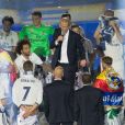 Zinédine Zidane - L'équipe du Real Madrid célèbre sa victoire en Champions League à Madrid, le 5 juin 2017.