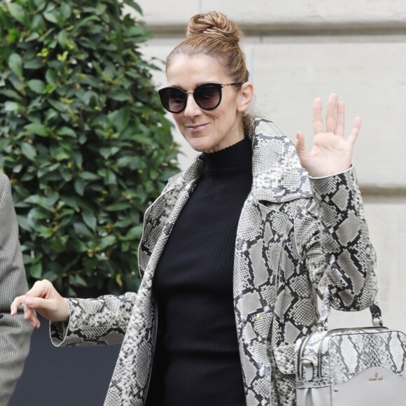 Céline Dion quitte son hôtel, le "Royal Monceau", à Paris, pour se rendre à son concert à Birmingham. Le 27 juillet 2017