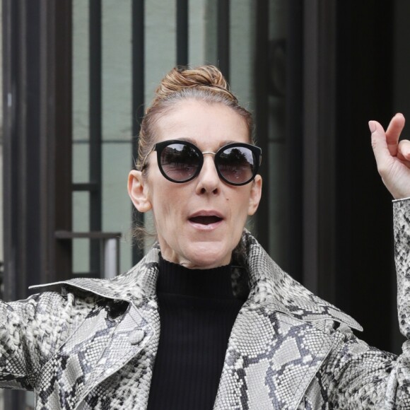 Céline Dion, quitte son hôtel, le "Royal Monceau", à Paris, pour se rendre à son concert à Birmingham. Le 27 juillet 2017