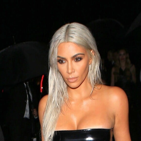 Kim Kardashian arrivant au défilé de mode Tom Ford lors de la Fashion week à New York, le 6 septembre 2017