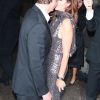Cindy Crawford embrasse son mari Rande Gerber à son arrivée au défilé de mode Tom Ford lors de la Fashion week à New York, le 6 septembre 2017 