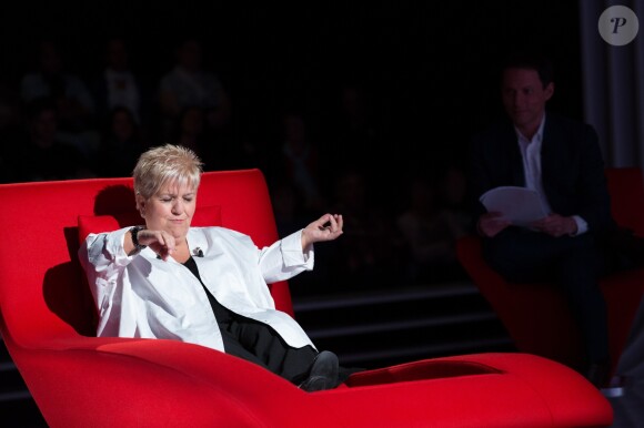 Exclusif - Enregistrement de l'émission "Le Divan" présentée par M.O.Fogiel avec Mimie Mathy. Le 31 mars 2017 © Cyril Moreau / Bestimage