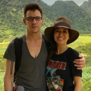 Jonathan Rhys-Meyers et Mara Lane sur une photo publiée sur Instagram le 7 août 2017